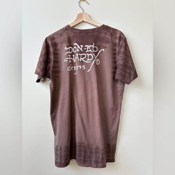 Ed Hardy Brown Skull Graphic Tee - Picture 3 of 15